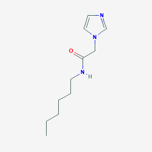molecular formula C11H19N3O B12543077 N-Hexyl-2-(1H-imidazol-1-yl)acetamide CAS No. 670228-36-1