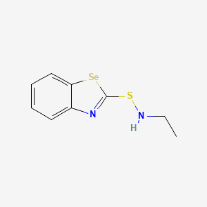 molecular formula C9H10N2SSe B12543116 N-[(1,3-Benzoselenazol-2-yl)sulfanyl]ethanamine CAS No. 143392-59-0