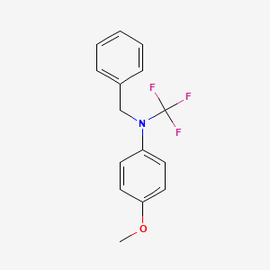 molecular formula C15H14F3NO B12543195 N-benzyl-4-methoxy-N-(trifluoromethyl)aniline CAS No. 143490-21-5