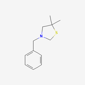 molecular formula C12H17NS B12543241 3-Benzyl-5,5-dimethyl-1,3-thiazolidine CAS No. 143150-19-0