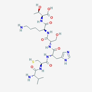 molecular formula C27H47N9O9S B12543323 L-Valyl-L-cysteinyl-L-histidyl-L-seryl-L-lysyl-L-threonine CAS No. 666708-44-7