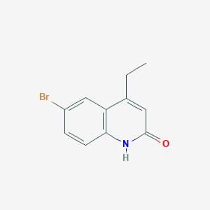 molecular formula C11H10BrNO B12543352 6-Bromo-4-ethylquinolin-2(1H)-one CAS No. 143658-06-4