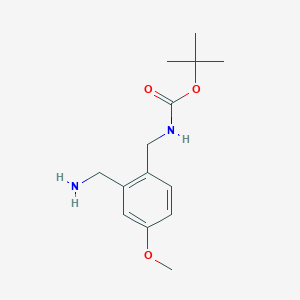 molecular formula C14H22N2O3 B12543369 Tert-butyl 2-(aminomethyl)-4-methoxybenzylcarbamate CAS No. 862205-34-3