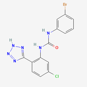 molecular formula C14H10BrClN6O B12543371 1-(3-bromophenyl)-3-[5-chloro-2-(1H-tetrazol-5-yl-phenyl]urea CAS No. 674301-11-2