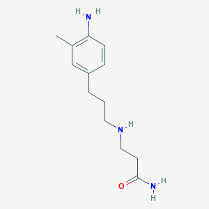 molecular formula C13H21N3O B12543382 N~3~-[3-(4-Amino-3-methylphenyl)propyl]-beta-alaninamide CAS No. 142155-64-4