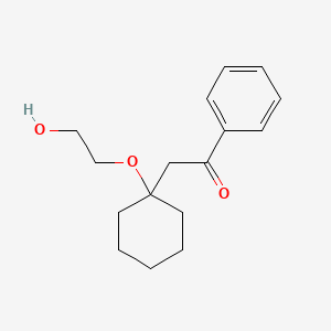 molecular formula C16H22O3 B12543384 Ethanone, 2-[1-(2-hydroxyethoxy)cyclohexyl]-1-phenyl- CAS No. 652146-15-1