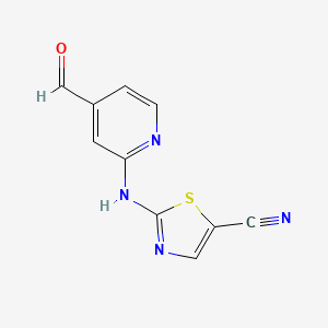 molecular formula C10H6N4OS B12543385 2-[(4-Formylpyridin-2-yl)amino]-1,3-thiazole-5-carbonitrile CAS No. 652154-15-9