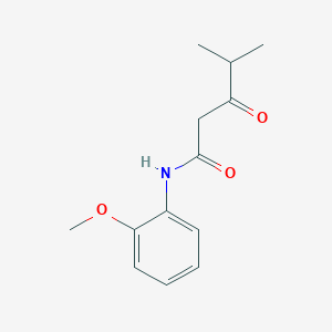 molecular formula C13H17NO3 B12543396 Pentanamide, N-(2-methoxyphenyl)-4-methyl-3-oxo- CAS No. 147434-89-7