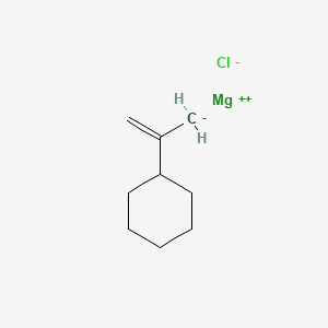 molecular formula C9H15ClMg B12543413 magnesium;prop-1-en-2-ylcyclohexane;chloride CAS No. 663958-47-2