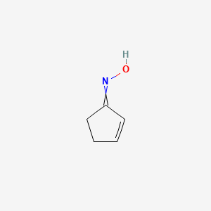 molecular formula C5H7NO B12543415 N-Cyclopent-2-en-1-ylidenehydroxylamine CAS No. 147820-82-4