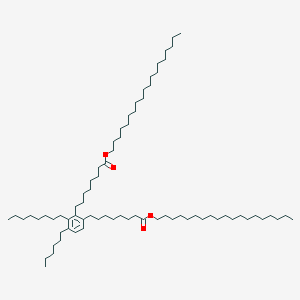 molecular formula C74H138O4 B12543464 Dinonadecyl 8,8'-(4-hexyl-3-octyl-1,2-phenylene)dioctanoate CAS No. 671790-20-8