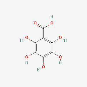 molecular formula C7H6O7 B12543493 Benzoic acid, pentahydroxy- CAS No. 145279-23-8