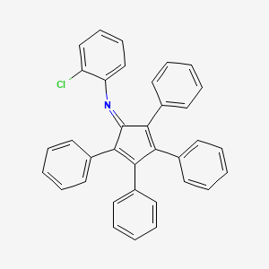 molecular formula C35H24ClN B12543524 N-(2-chlorophenyl)-2,3,4,5-tetraphenylcyclopenta-2,4-dien-1-imine CAS No. 869668-10-0