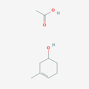 molecular formula C9H16O3 B12543554 Acetic acid;3-methylcyclohex-3-en-1-ol CAS No. 155720-78-8