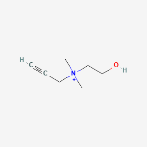 molecular formula C7H14NO+ B1254356 N-(2-Hydroxyethyl)-N,N-dimethyl-2-propyn-1-aminium 