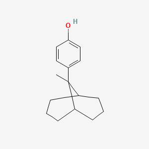 molecular formula C16H22O B12543595 4-(9-Methylbicyclo[3.3.1]nonan-9-yl)phenol CAS No. 656800-89-4