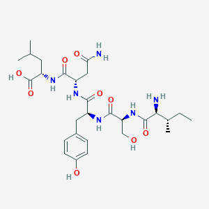 molecular formula C28H44N6O9 B12543649 L-Isoleucyl-L-seryl-L-tyrosyl-L-asparaginyl-L-leucine CAS No. 653568-17-3