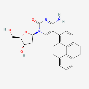 molecular formula C25H21N3O4 B12543659 Cytidine, 2'-deoxy-5-(1-pyrenyl)- CAS No. 654668-75-4