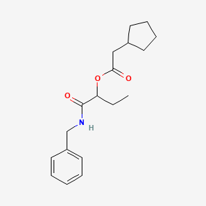 molecular formula C18H25NO3 B12543679 1-(Benzylamino)-1-oxobutan-2-yl cyclopentylacetate CAS No. 656258-63-8
