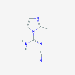 molecular formula C6H7N5 B12543687 N'-Cyano-2-methyl-1H-imidazole-1-carboximidamide CAS No. 142095-55-4