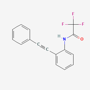 molecular formula C16H10F3NO B12543699 Acetamide, 2,2,2-trifluoro-N-[2-(phenylethynyl)phenyl]- CAS No. 143360-89-8