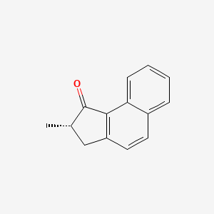 molecular formula C14H12O B12543711 1H-Benz[e]inden-1-one, 2,3-dihydro-2-methyl-, (2S)- CAS No. 870273-44-2