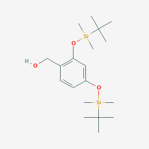 molecular formula C19H36O3Si2 B12543728 Benzenemethanol, 2,4-bis[[(1,1-dimethylethyl)dimethylsilyl]oxy]- CAS No. 653564-24-0