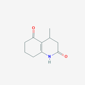 molecular formula C10H13NO2 B12543731 4-Methyl-4,6,7,8-tetrahydroquinoline-2,5(1H,3H)-dione CAS No. 146408-54-0