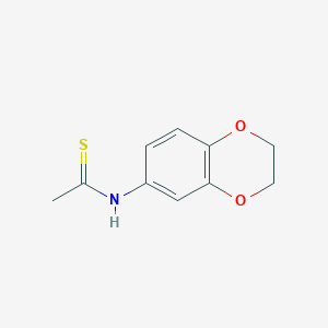 molecular formula C10H11NO2S B12543750 N-(2,3-Dihydro-1,4-benzodioxin-6-yl)ethanethioamide CAS No. 654070-10-7