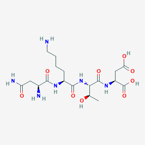 molecular formula C18H32N6O9 B12543785 L-Aspartic acid, L-asparaginyl-L-lysyl-L-threonyl- CAS No. 652977-18-9