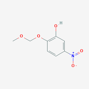 molecular formula C8H9NO5 B12543801 Phenol, 2-(methoxymethoxy)-5-nitro- CAS No. 832102-12-2