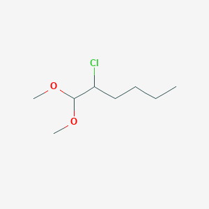 molecular formula C8H17ClO2 B12543814 Hexane, 2-chloro-1,1-dimethoxy- CAS No. 142836-42-8