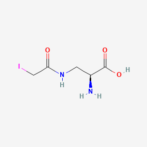molecular formula C5H9IN2O3 B1254387 L-Alanine, 3-[(iodoacetyl)amino]- 