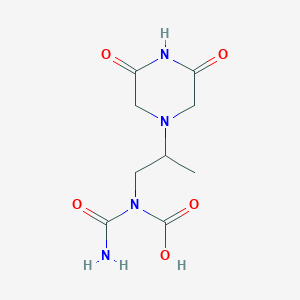 molecular formula C9H14N4O5 B12543899 Carbamoyl[2-(3,5-dioxopiperazin-1-yl)propyl]carbamic acid CAS No. 652148-34-0
