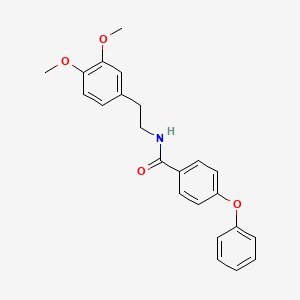 molecular formula C23H23NO4 B12543913 Benzamide, N-[2-(3,4-dimethoxyphenyl)ethyl]-4-phenoxy- CAS No. 143576-84-5
