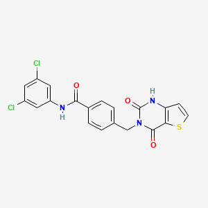 molecular formula C20H13Cl2N3O3S B1254393 N-(3,5-dichlorophenyl)-4-[(2,4-dioxo-1H-thieno[3,2-d]pyrimidin-3-yl)methyl]benzamide 