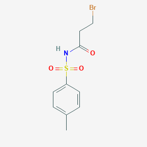 molecular formula C10H12BrNO3S B12544027 Propanamide, 3-bromo-N-[(4-methylphenyl)sulfonyl]- CAS No. 144150-86-7