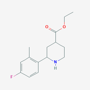 molecular formula C15H20FNO2 B12544068 Ethyl 2-(4-fluoro-2-methylphenyl)piperidine-4-carboxylate CAS No. 857357-08-5