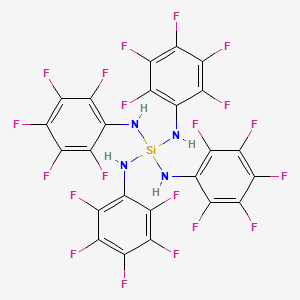 molecular formula C24H4F20N4Si B12544071 N,N',N'',N'''-Tetrakis(pentafluorophenyl)silanetetramine CAS No. 142179-44-0