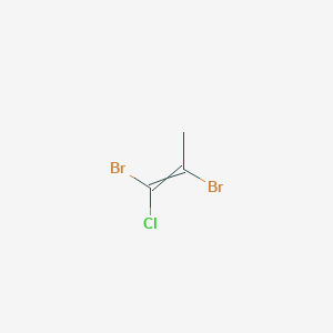 molecular formula C3H3Br2Cl B12544148 1,2-Dibromo-1-chloroprop-1-ene CAS No. 143089-09-2