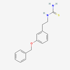 molecular formula C16H18N2OS B12544150 Thiourea, [2-[3-(phenylmethoxy)phenyl]ethyl]- CAS No. 832099-14-6