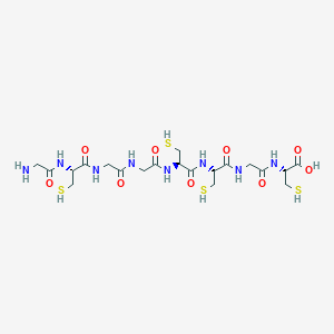 molecular formula C20H34N8O9S4 B12544159 Glycyl-L-cysteinylglycylglycyl-L-cysteinyl-L-cysteinylglycyl-L-cysteine CAS No. 667419-93-4