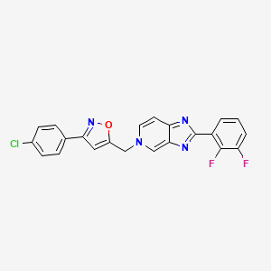 3-(4-Chlorophenyl)-5-[[2-(2,3-difluorophenyl)imidazo[4,5-c]pyridin-5-yl]methyl]isoxazole