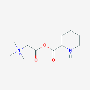molecular formula C11H21N2O3+ B12544189 N,N,N-Trimethyl-2-oxo-2-[(piperidine-2-carbonyl)oxy]ethan-1-aminium CAS No. 143986-38-3