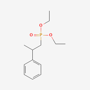 molecular formula C13H21O3P B12544193 Phosphonic acid, (2-phenylpropyl)-, diethyl ester CAS No. 153968-18-4