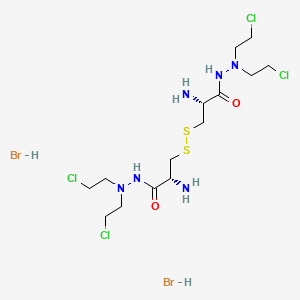 (2R)-2-amino-3-[[(2R)-2-amino-3-[2,2-bis(2-chloroethyl)hydrazinyl]-3-oxopropyl]disulfanyl]-N',N'-bis(2-chloroethyl)propanehydrazide;dihydrobromide