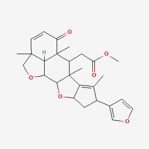 Methyl 2-[6-(furan-3-yl)-7,9,11,15-tetramethyl-12-oxo-3,17-dioxapentacyclo[9.6.1.02,9.04,8.015,18]octadeca-7,13-dien-10-yl]acetate