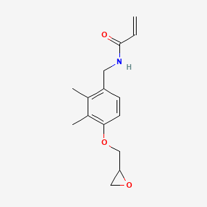 molecular formula C15H19NO3 B12544251 N-({2,3-Dimethyl-4-[(oxiran-2-yl)methoxy]phenyl}methyl)prop-2-enamide CAS No. 144280-15-9