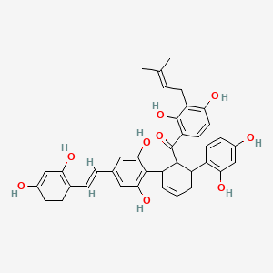 molecular formula C39H38O9 B1254426 Kuwanol E CAS No. 125850-38-6
