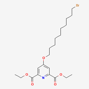 molecular formula C21H32BrNO5 B12544264 Diethyl 4-[(10-bromodecyl)oxy]pyridine-2,6-dicarboxylate CAS No. 668461-84-5
